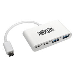 U460-004-2A2C USB 3.1 Gen 1 USB-C Portable Hub with 2 USB-C Ports and 2 USB-A Ports, Thunderbolt 3 Compatible