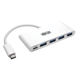 U460-004-4A-C USB 3.1 Gen 1 USB-C Portable Hub with 4 USB-A Ports and USB-C PD Charging Port, Thunderbolt 3 Compati