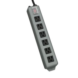 UL24CB-15 Waber-by-Tripp Lite 6-Outlet Industrial Power Strip, 15-ft. Cord, Locking Switch Cover