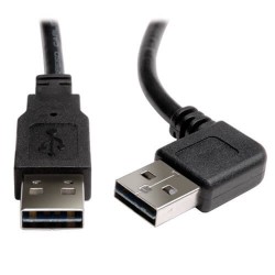 UR020-006-RA Universal Reversible USB 2.0 Cable (Right/Left Angle Reversible A to Reversible A M/M), 6-ft.