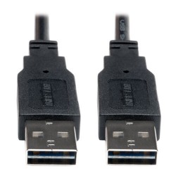 UR020-010 Universal Reversible USB 2.0 Cable (Reversible A to Reversible A M/M), 10-ft.