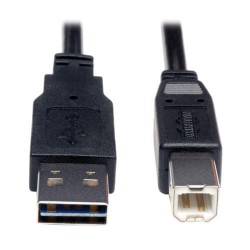 UR022-006 Universal Reversible USB 2.0 Cable (Reversible A to B M/M), 6-ft.