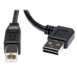 UR022-006-RA Universal Reversible USB 2.0 Cable (Right / Left Angle Reversible A to B M/M), 6-ft.