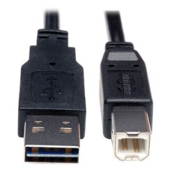 UR022-010 Universal Reversible USB 2.0 Cable (Reversible A to B M/M), 10-ft.