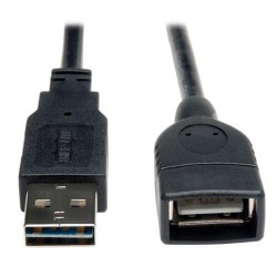 UR024-001 Universal Reversible USB 2.0 Extension Cable (Reversible A to A M/F), 1-ft.