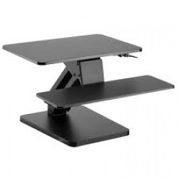 WWSSDTAM - Safe-IT Adjustable-Height Sit-Stand Desktop Workstation, Antimicrobial Protection