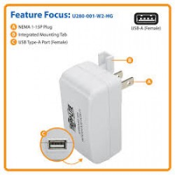 U280-001-W2-HG Snelle USB Oplader geschikt voor ziekenhuis
